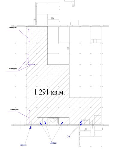 Аренда производства 1 291 м², Московская область, Щёлково, Фабричная улица, 2с4